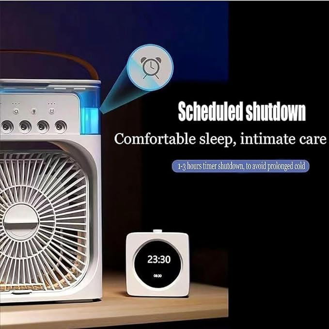 Mini Ice Cooling Fan – Portable USB Air Cooler with Mist | Instant Chill for Home, Office & Travel